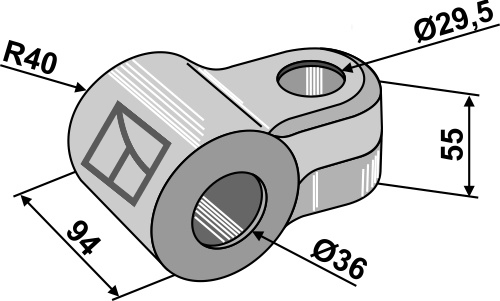 Knuckle Ø36 geeignet für: Case Top-links Accessories