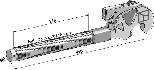 Top hook 1.3/4 geeignet für: Case Top-links Accessories