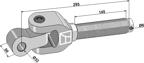 Swivelling tie-rod 1 3/4 geeignet für: Case Top-links Accessories