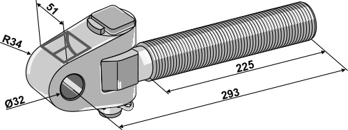 Swivelling tie-rod Ø32 geeignet für: McCormick Top-links Accessories