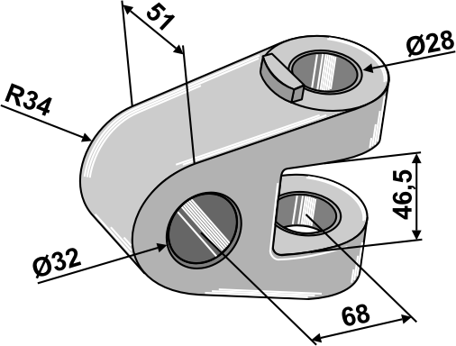 Change head - Ø32 geeignet für: Case Top-links Accessories