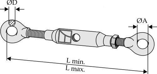 Bardun strammer for stabilisator