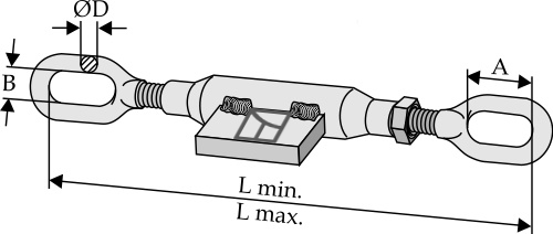 Bardun strammer for stabilisator