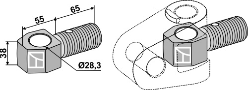 Articulated spindle - M36x3