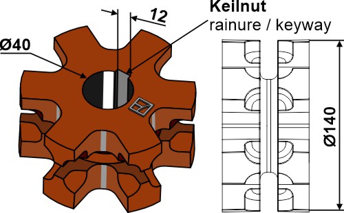 Bergmann Цепные звёздочные колеса