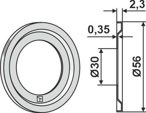 Inel (modelul vechi) geeignet für: Väderstad Accesorii acoperitori de urmă