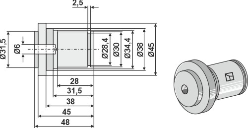 Ax final geeignet für: Väderstad Accesorii acoperitori de urmă
