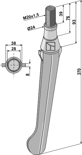 Diente de grada rotativa geeignet für: Lely diente de grada rotativa