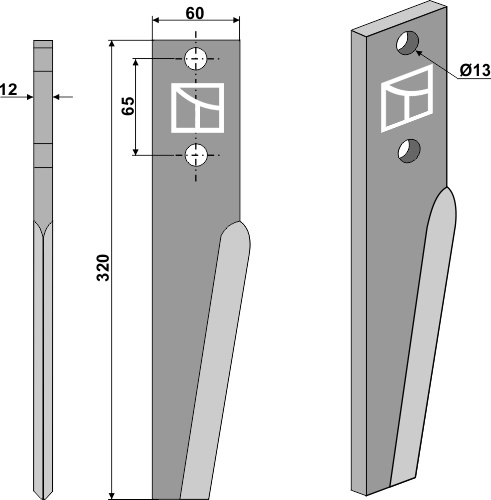 Tine for rotary harrows geeignet für: Perugini tine for rotary harrow